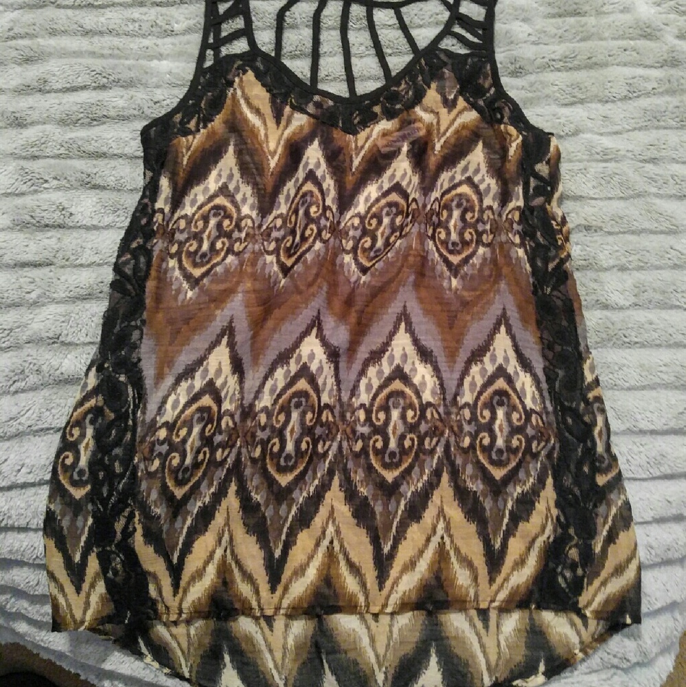Lady's, Patterned, Sleeveless Blouse